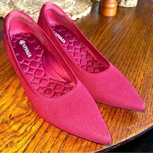 Vivaia Aria Wedge Pro Women's Pointed Toe Wedge Burgundy Shoes EU 38.5/USA 8-8.5